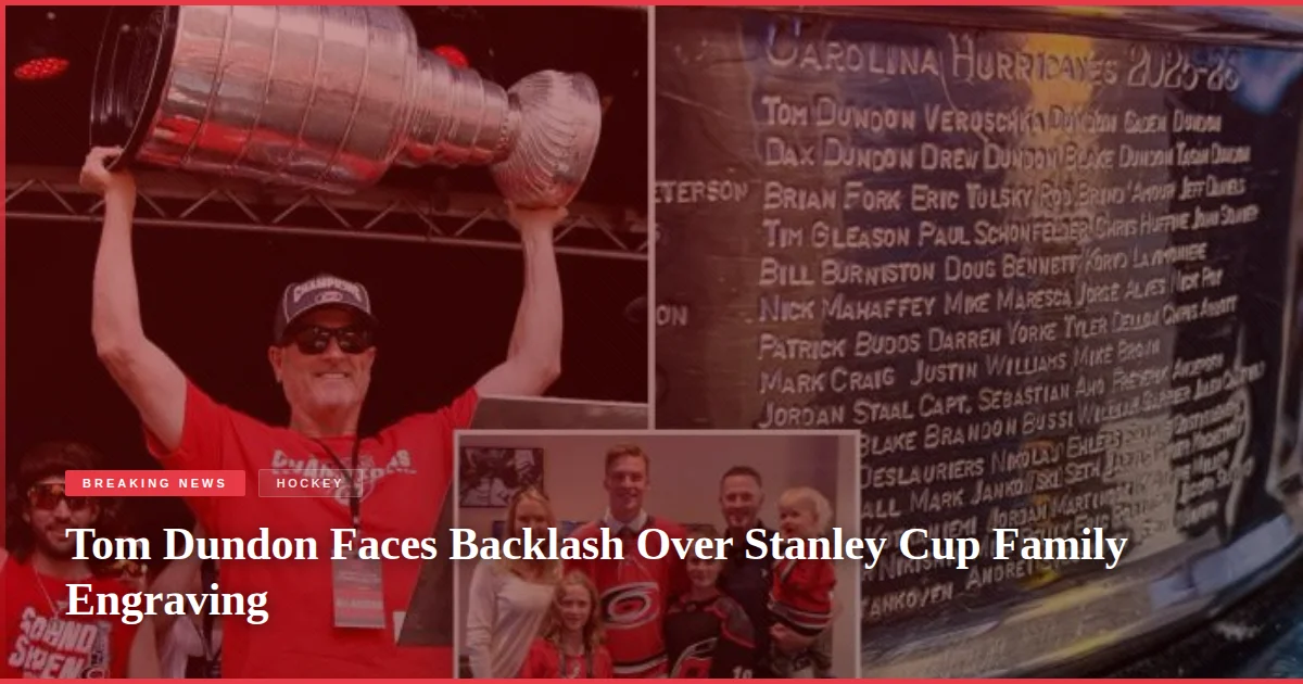Tom Dundon Faces Backlash Over Stanley Cup Family Engraving