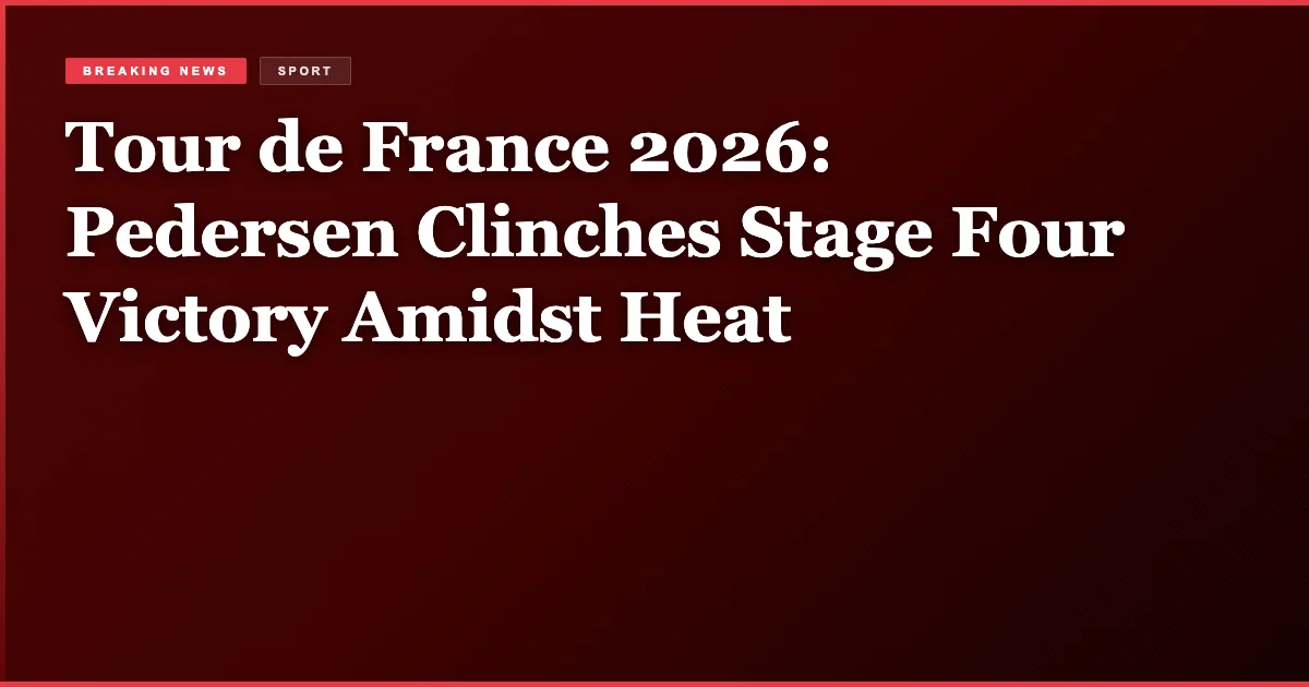 Tour de France 2026: Pedersen Clinches Stage Four Victory Amidst Heat