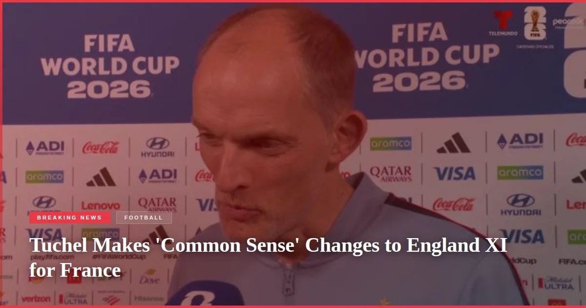 Tuchel Makes 'Common Sense' Changes to England XI for France